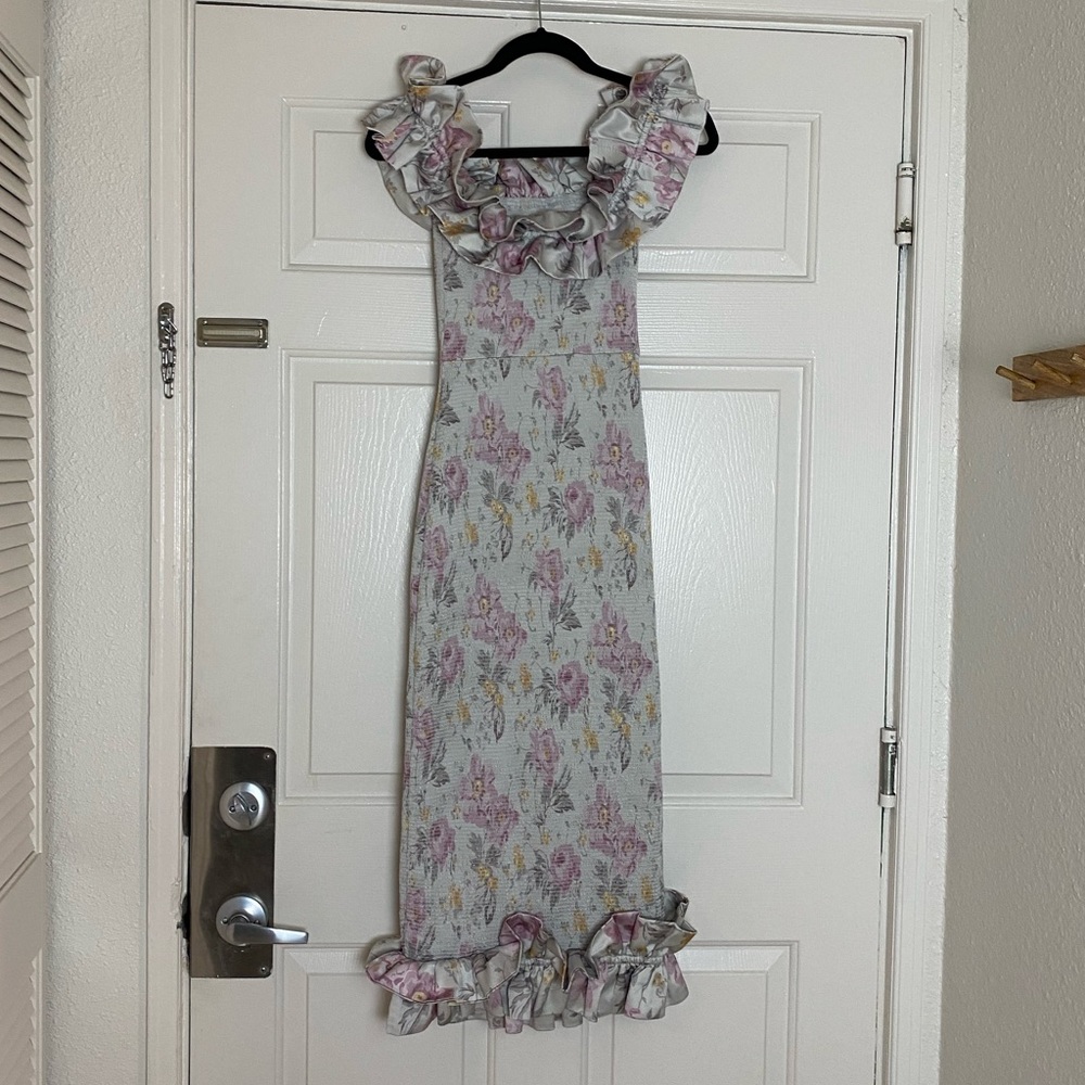 V. Chapman The Lilac Dress in Purple Floral in Size 00 - Picture 10 of 10